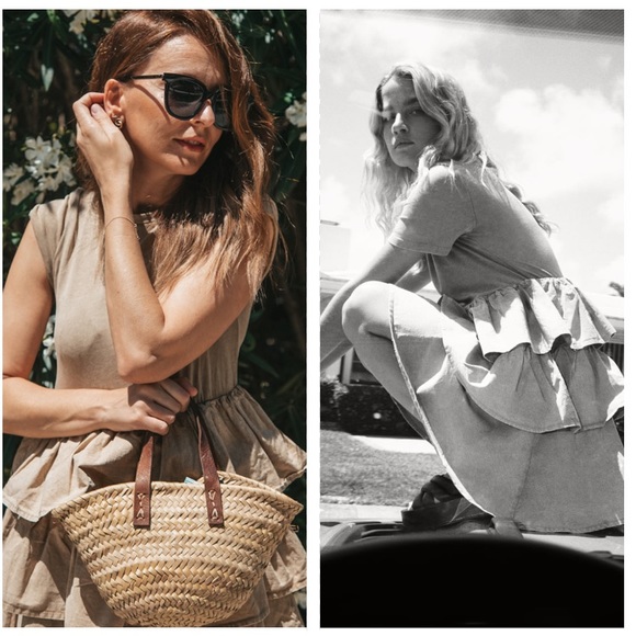 ZARA combination ruffled dress bloggers favorite - Picture 3 of 5